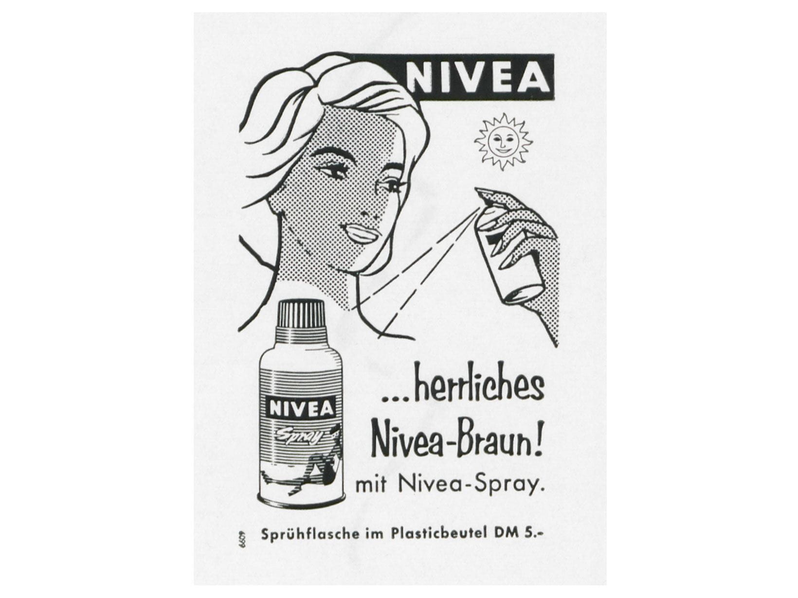 Реклама спрея NIVEA, 1959 г.