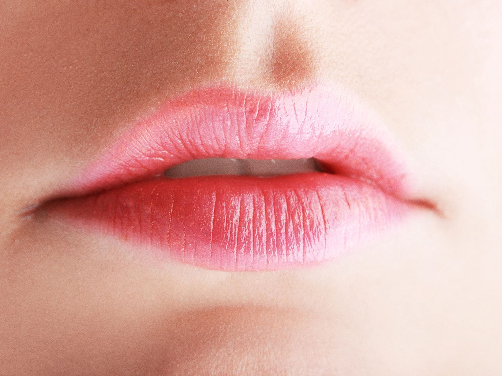 lady with exfoliated lips