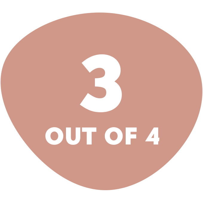 3 OUT OF 4