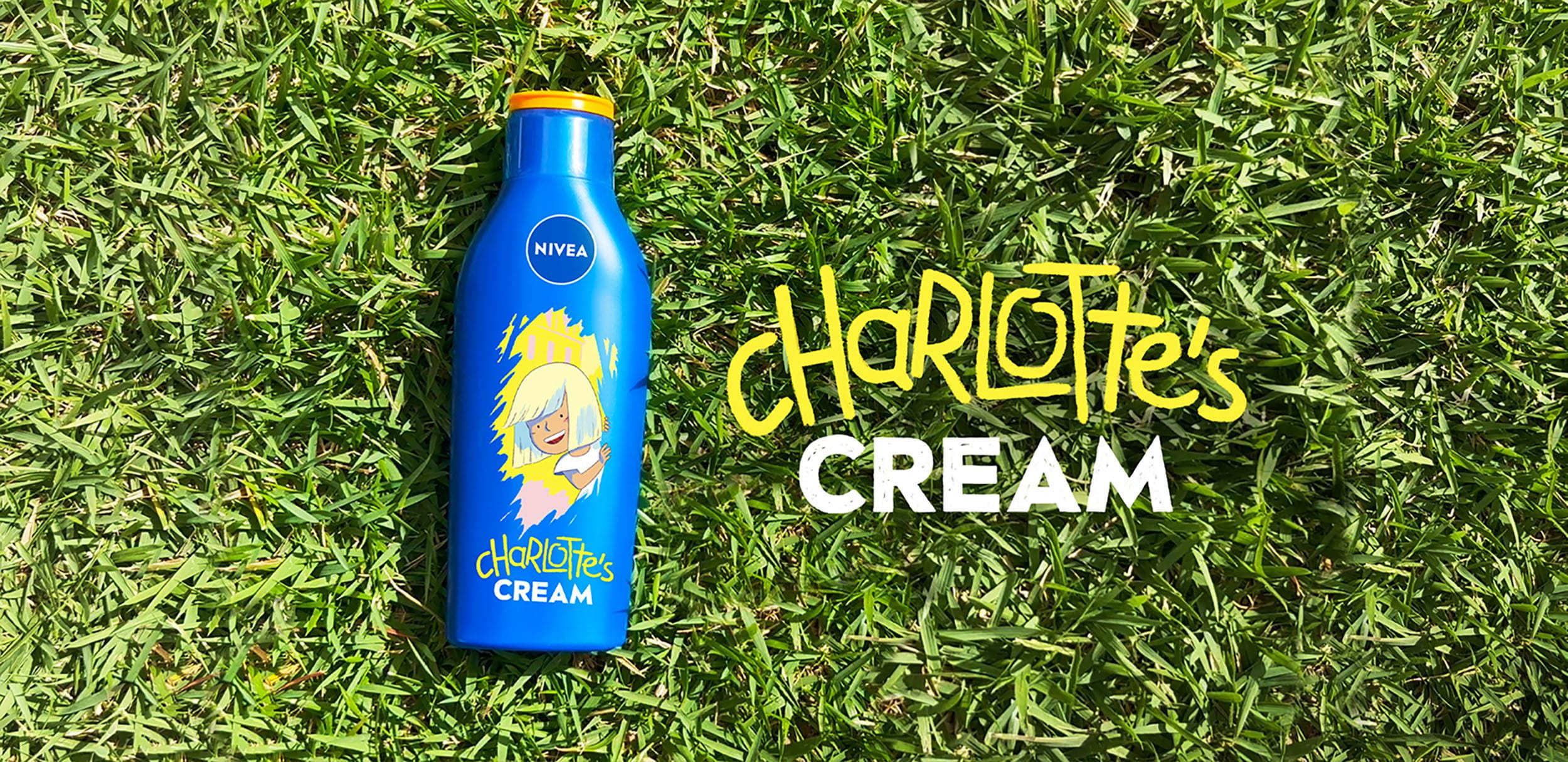 A photo of a unique and innovative cosmetic sunscreen which helps protect Charlotte’s extra-sensitive skin.