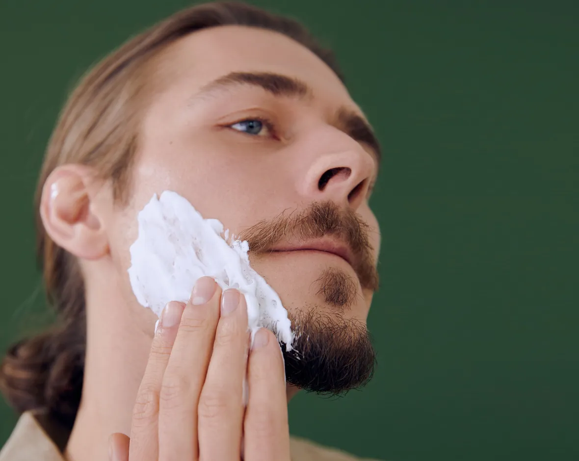 crema de afeitar hombres barba