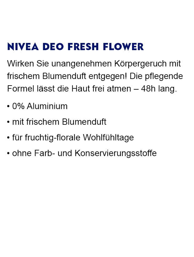 NIVEA Deo Fresh Flower Beschreibungstext