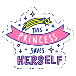 The princess saves herself GIF
