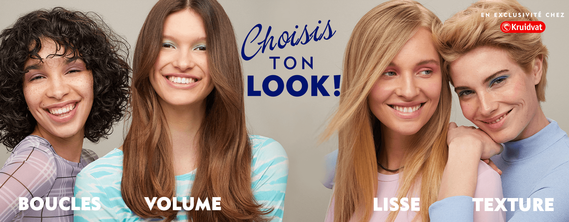 Choisis ton look ! Femmes avec types de cheveux differents