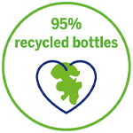 95% recycled bottles