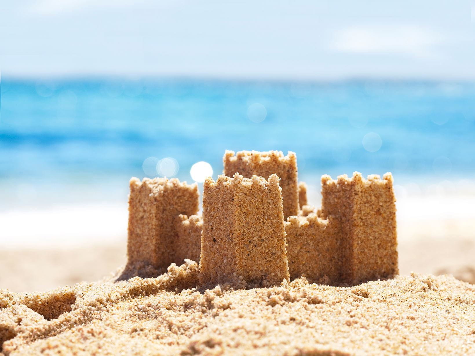 строене на пясъчен замък, пясъчен замък