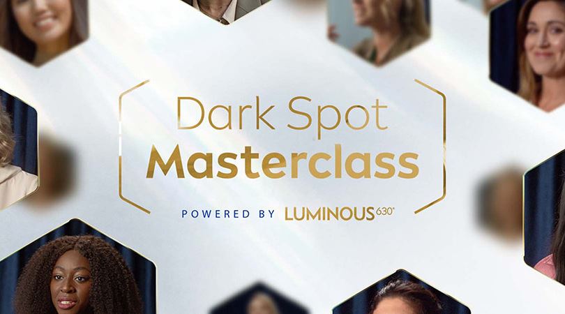 View of multiple people's headshots inside hexagonal shapes, against a white background.Dark Spot Masterclass by Luminous630
