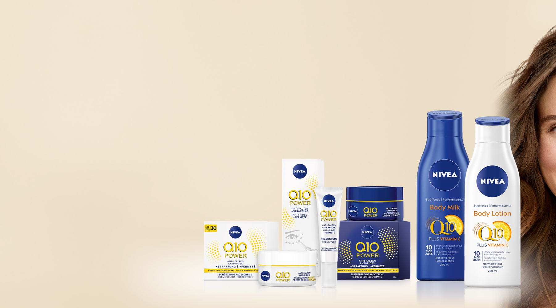 Q10 body and face products