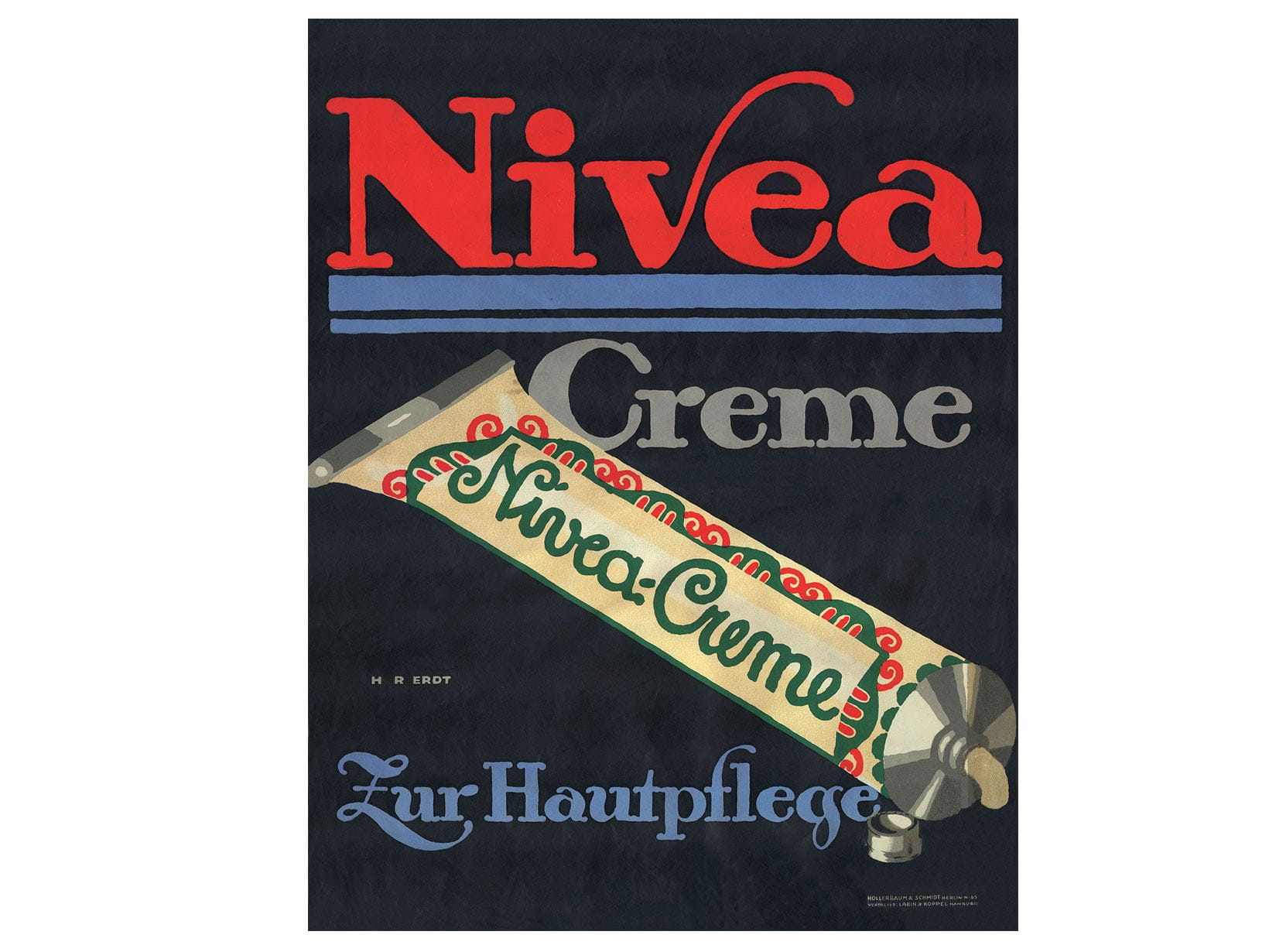 NIVEA Plakat des Werbegrafikers Hans Rudi Erdt um 1912