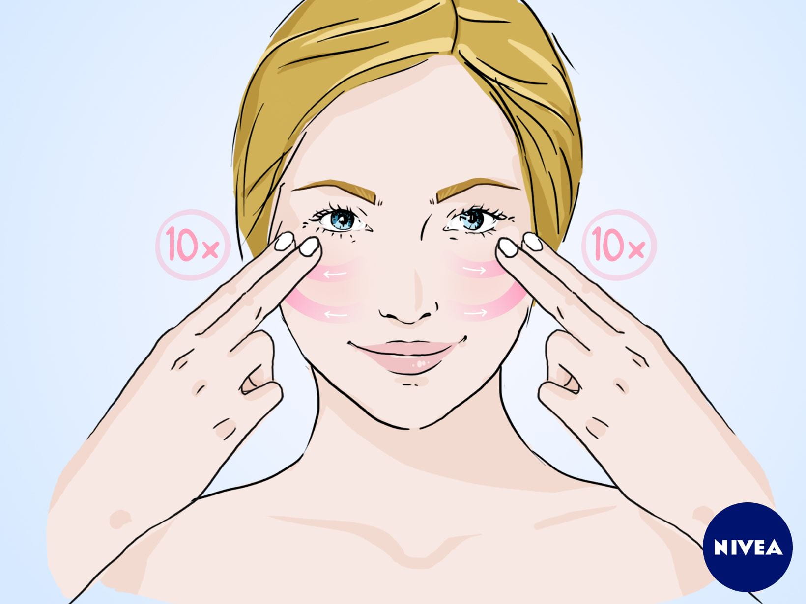 : NIVEA Gesichtsmassage-Anleitung: Massagegriff für rosige Wangen