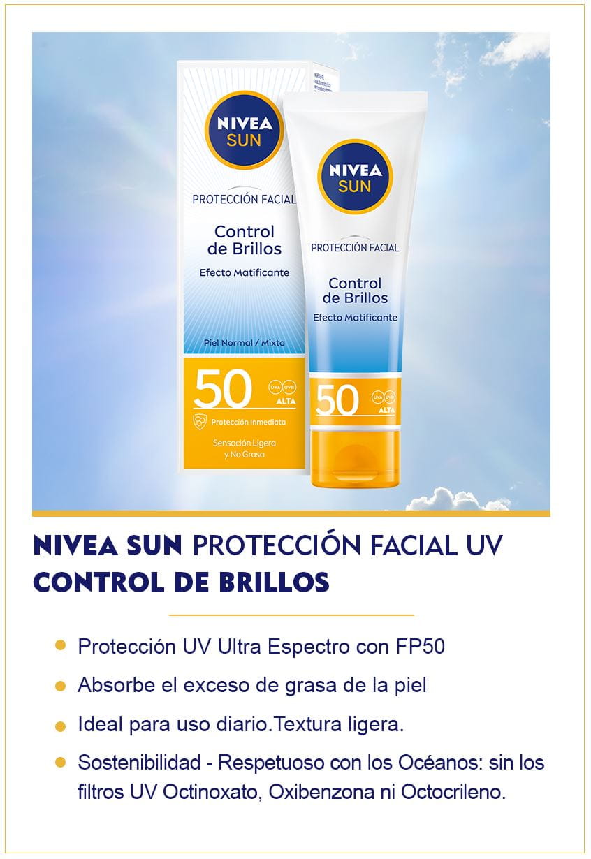 NIVEA SUN Protección Facial UV Control de Brillos
