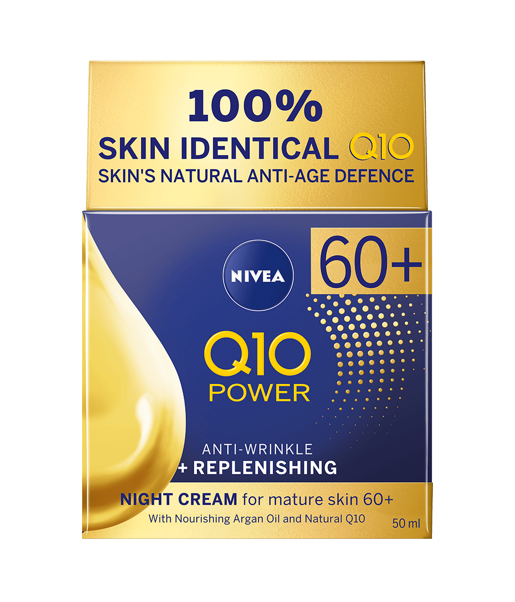 nivea q10 power 60+ anti-wrinkle replenishing night cream