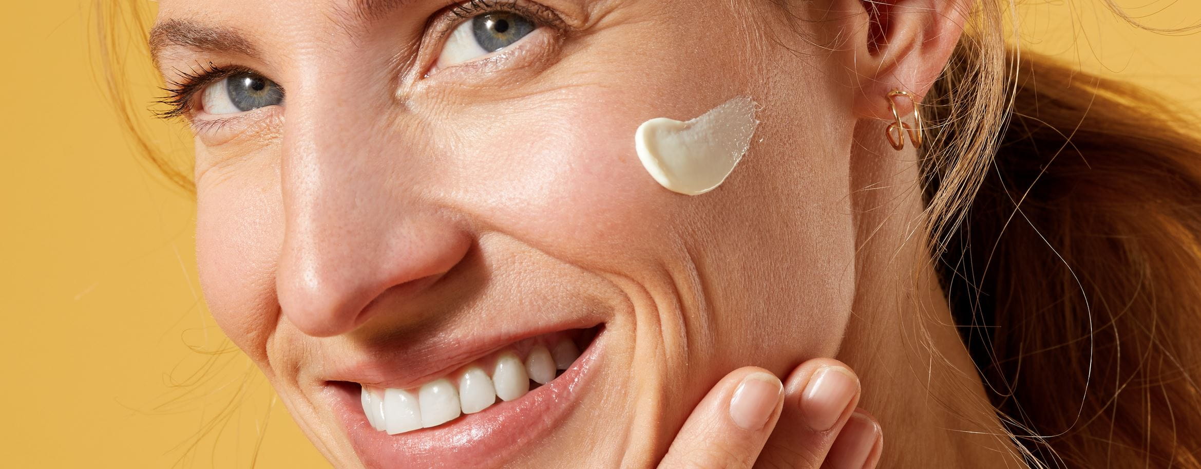 woman reducing pore size