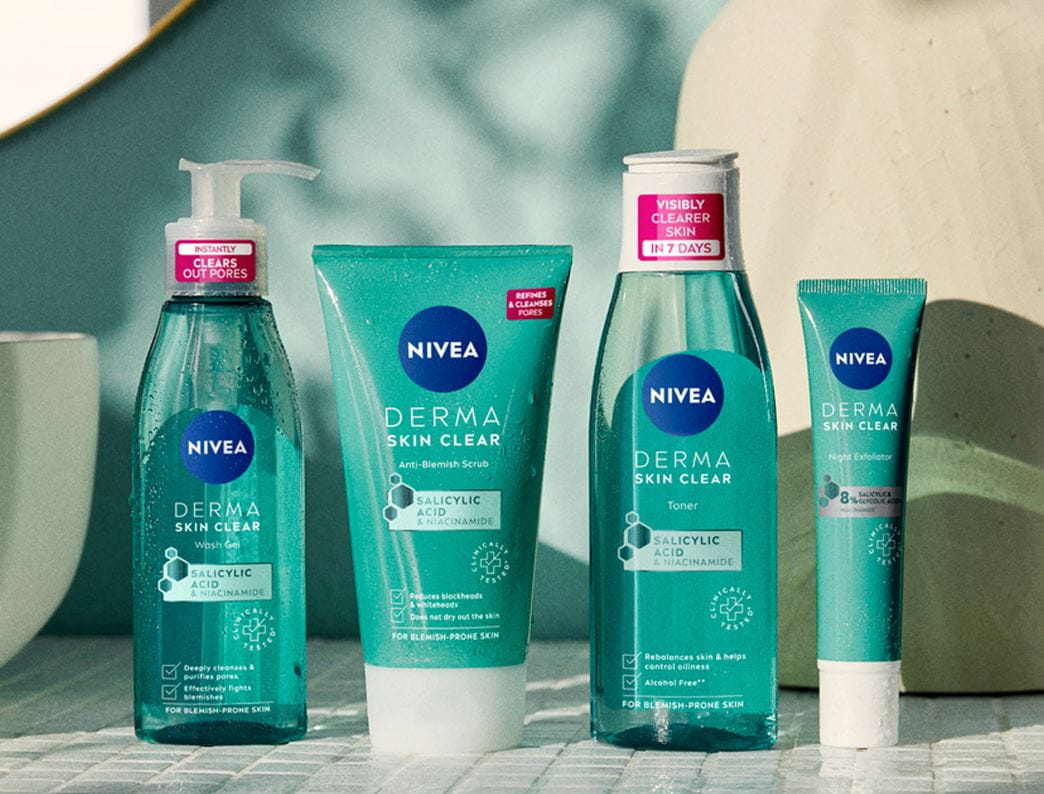 Nivea Derma Skin Clear products