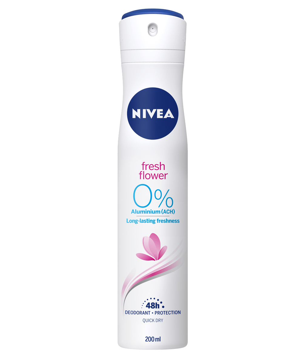 nivea fresh flower 0% aluminium 48h deodorant spray