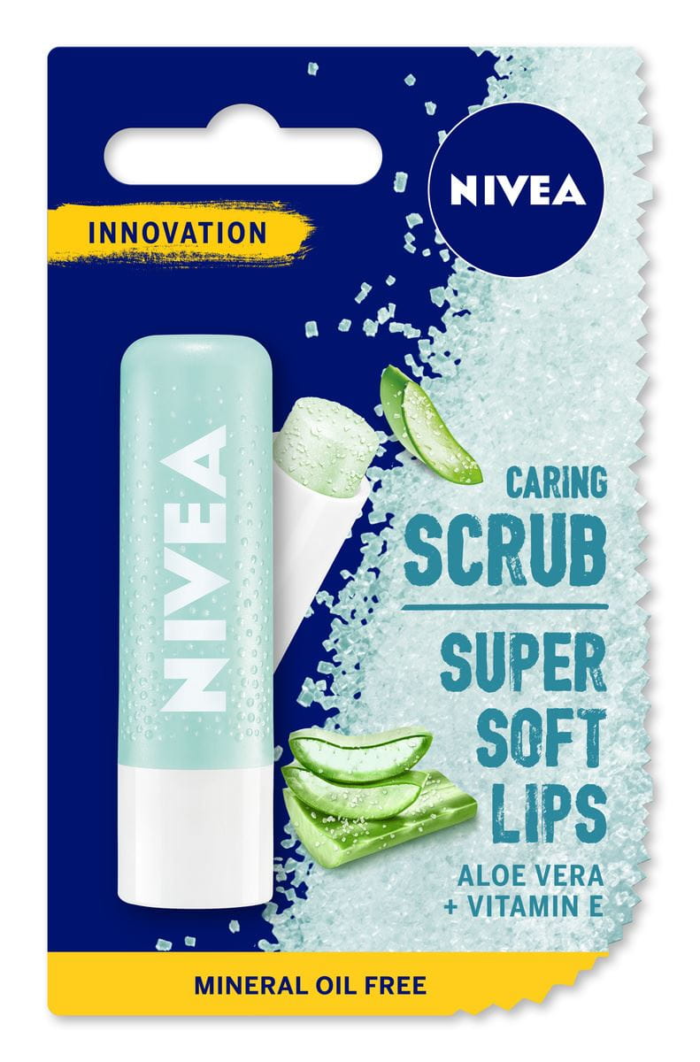 nivea lip 2-in-1 caring scrub with aloe vera