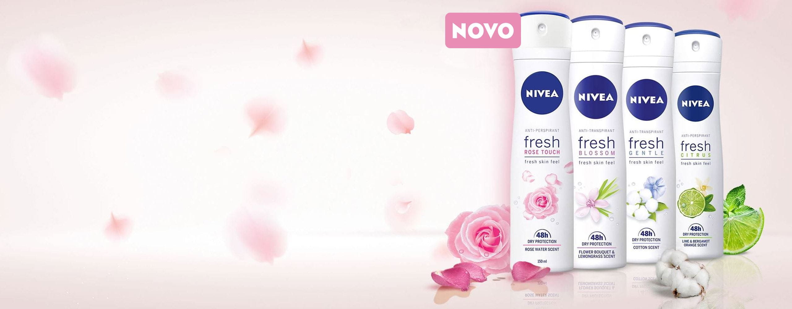 NIVEA fresh dezodoranti v 4 čudovitih vonjih
