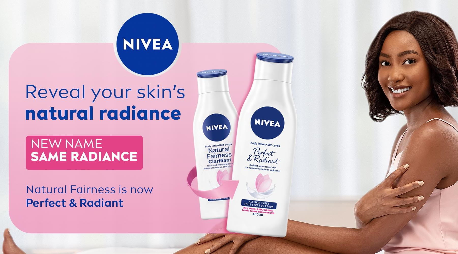 NIVEA Natural Fairness is now Perfect & Radiant Body Lotion