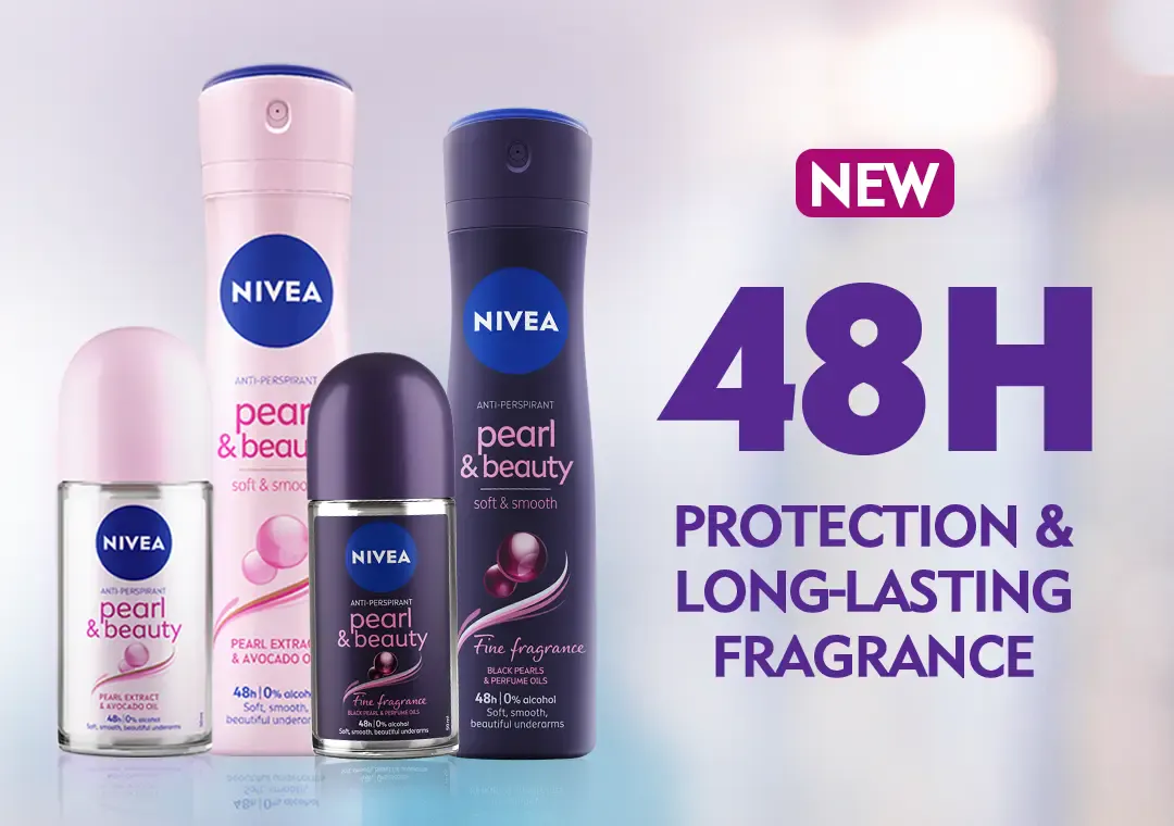 NIVEA Pearl & Beauty Deo Products banner