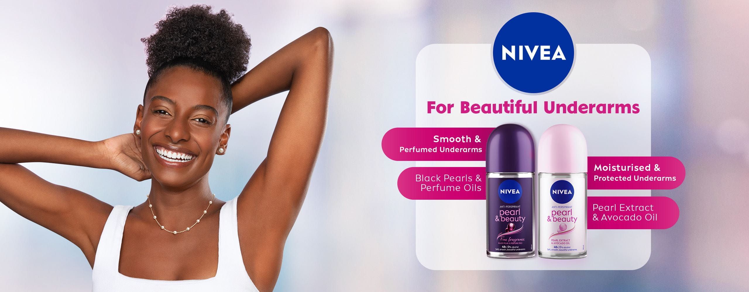 NIVEA Pearl & Beauty Deodorant Range
