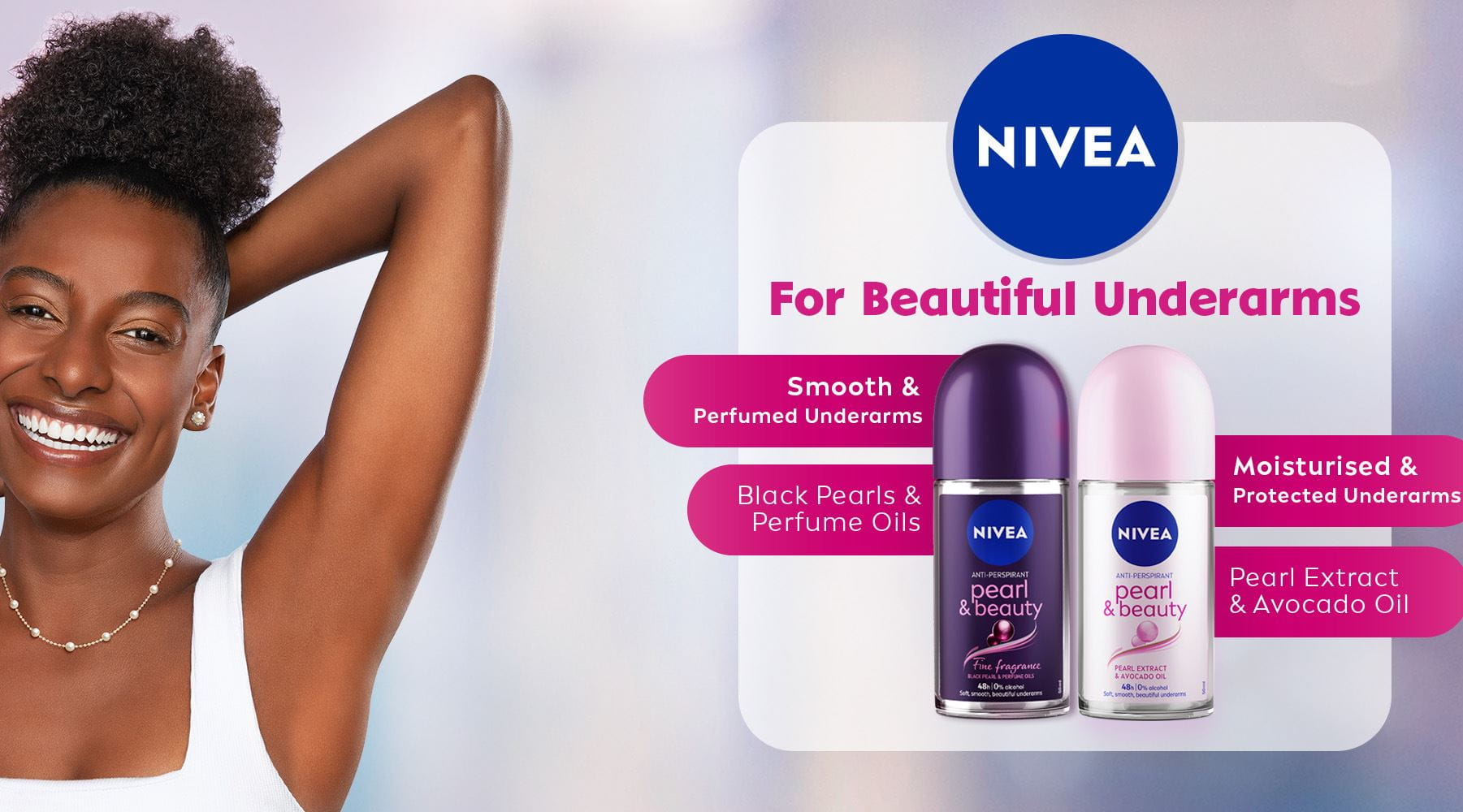 NIVEA Pearl & Beauty Deodorant Range