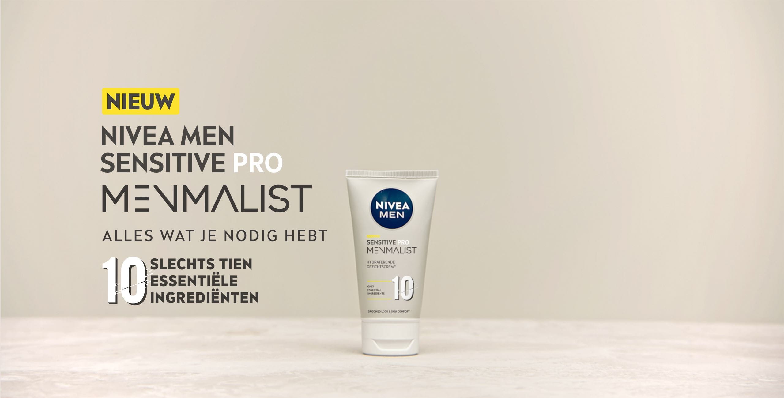 New NIVEA MEN Sensitive Pro Menmalist with 10 essential ingredients only