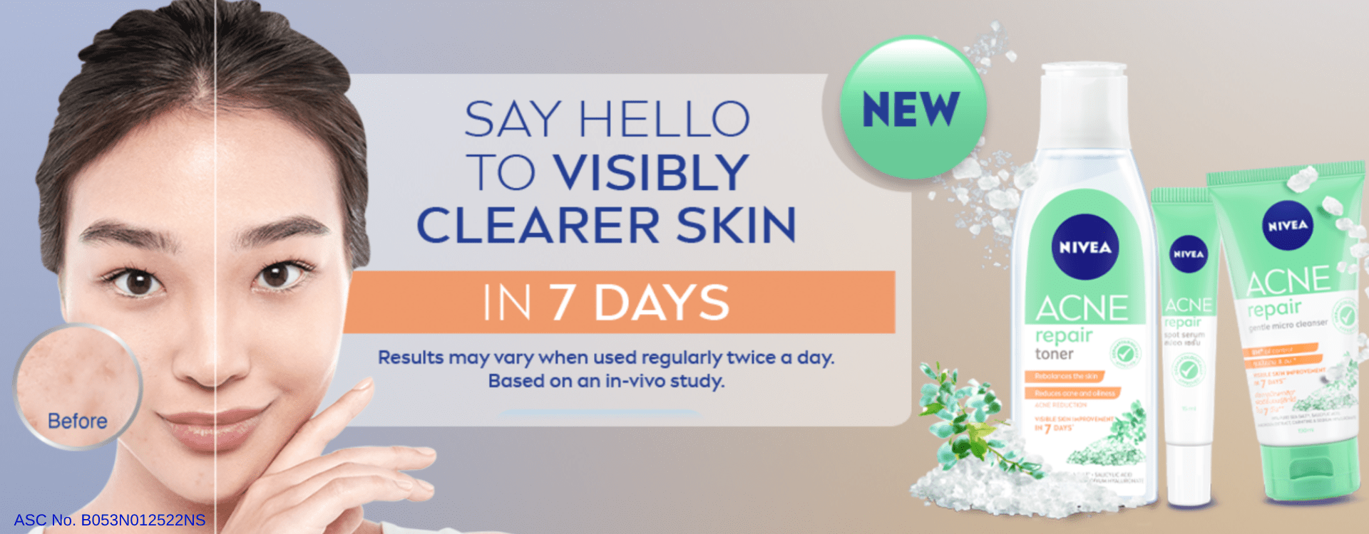 Get Visibly Clearer Skin in 7 days with NEW NIVEA Acne Repair