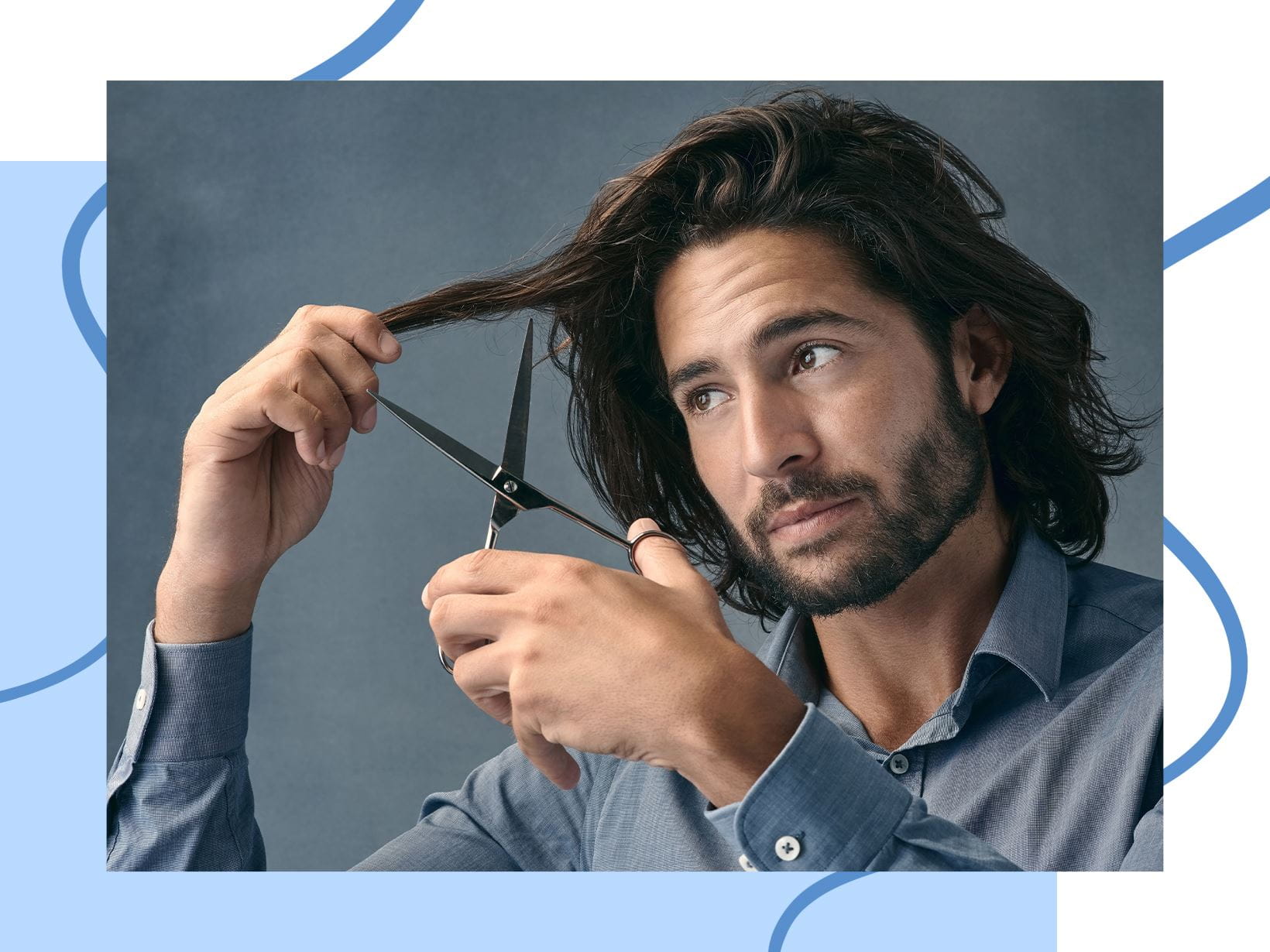 Strzyżenie męskie włosów nożyczkami krok po kroku – włosy długie