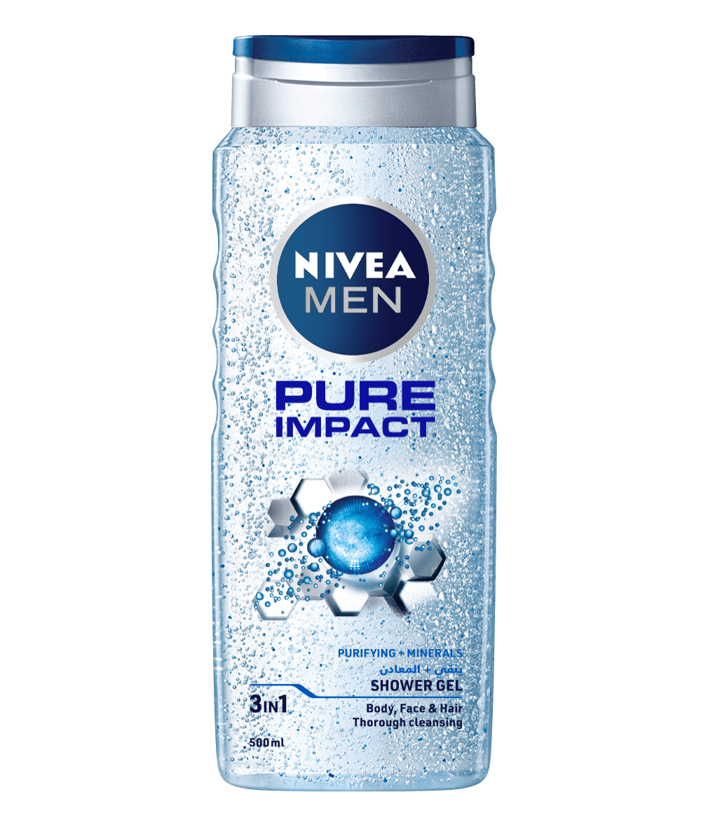 NIVEA Men Pure Impact Gel 500ml clean packshot bi-lingual