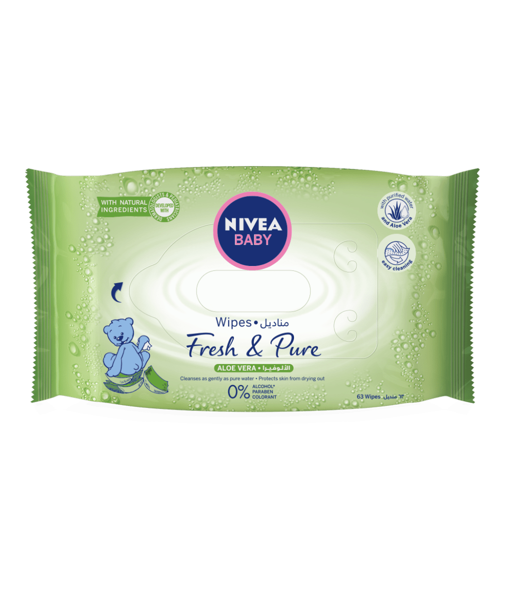 86247 Nivea Baby Fresh & Pure Wipes 63 pcs clean pack bi-lingual
