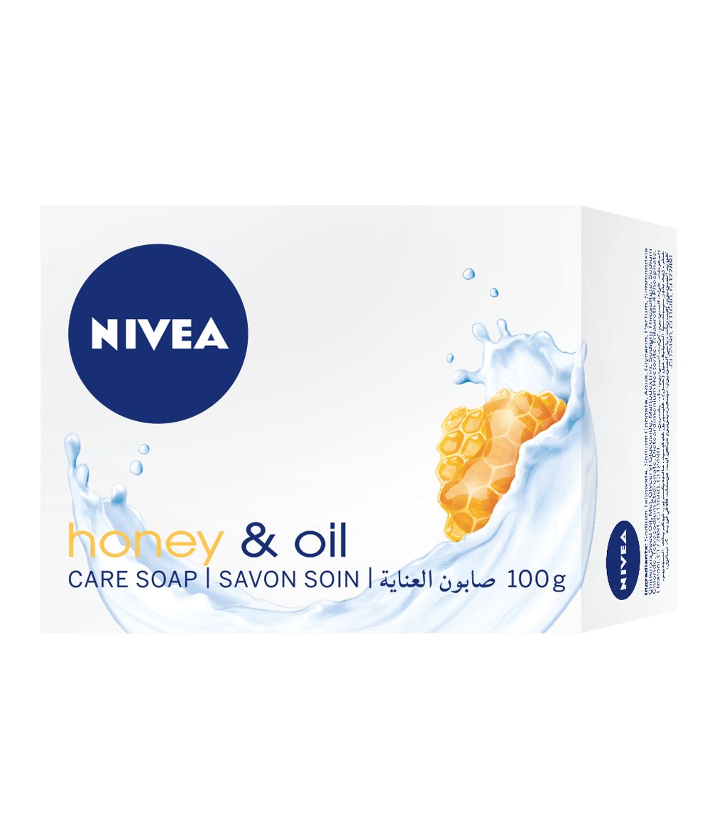 80665 NIVEA Honey & Oil Bar Soap 100g clean packshot bi-lingual