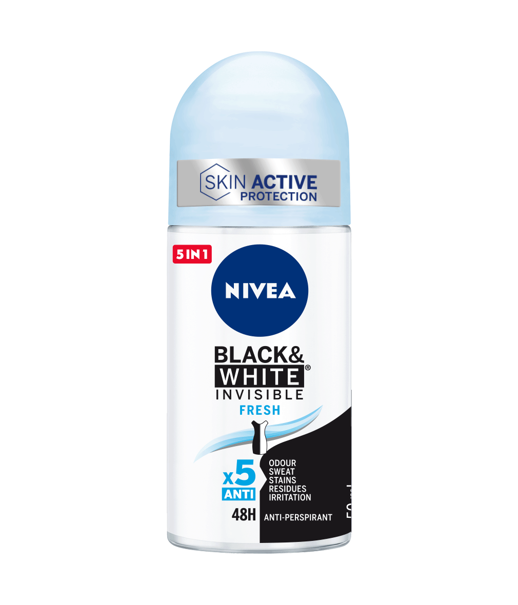 Black & White Invisible Fresh Roll-On Desodorante Antitranspirante | NIVEA