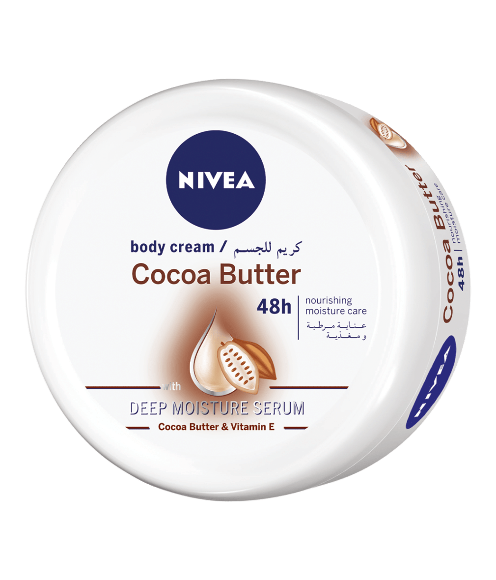 83839.992 Nivea Cocoa Cream 200ml side view clean pack 