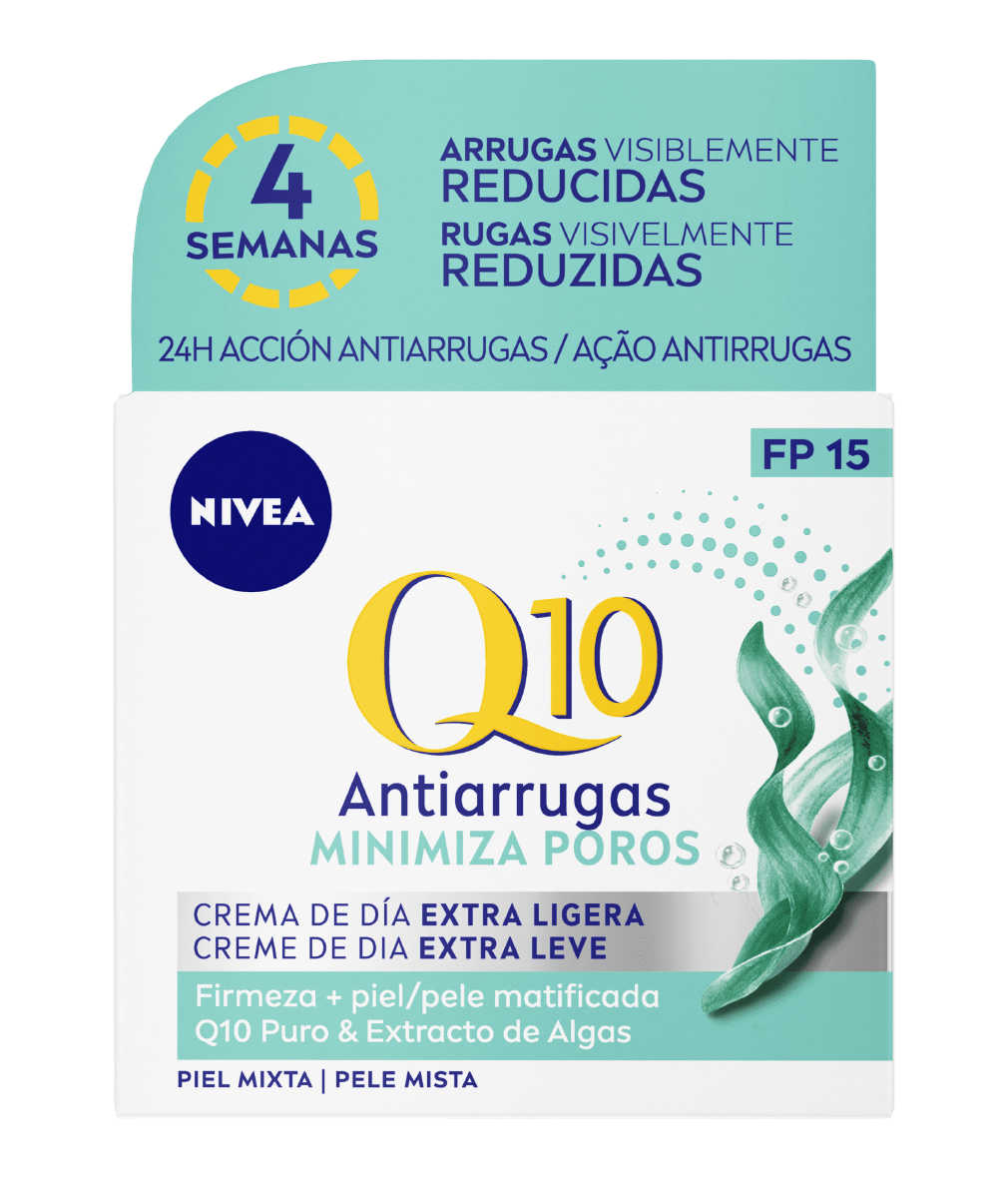 Q10 ANTIARRUGAS MINIMIZA POROS Crema de Día Extra Ligera FP15 | NIVEA