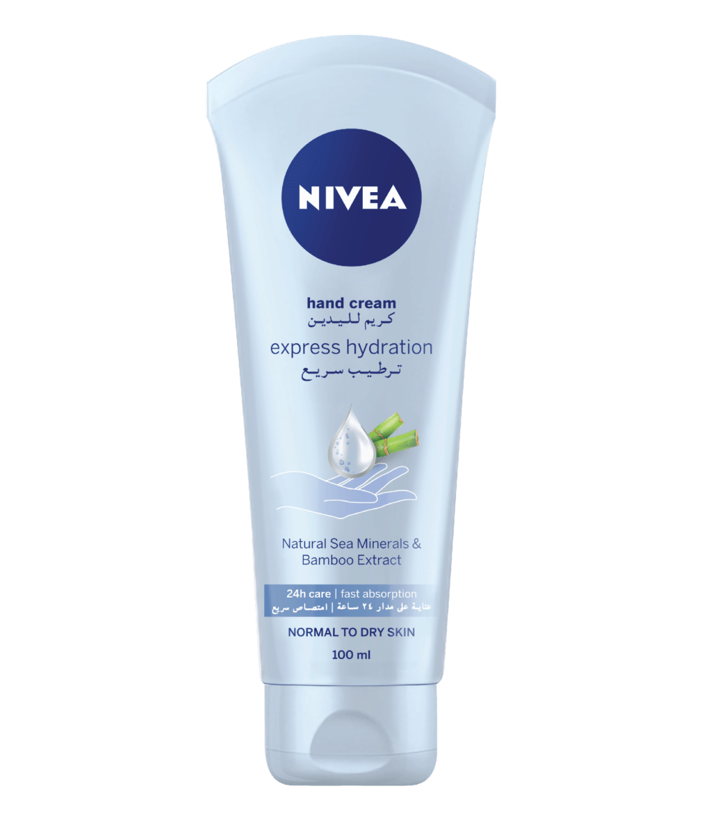 84673 Nivea Express hand cream 100ml clean packshot bi-lingual