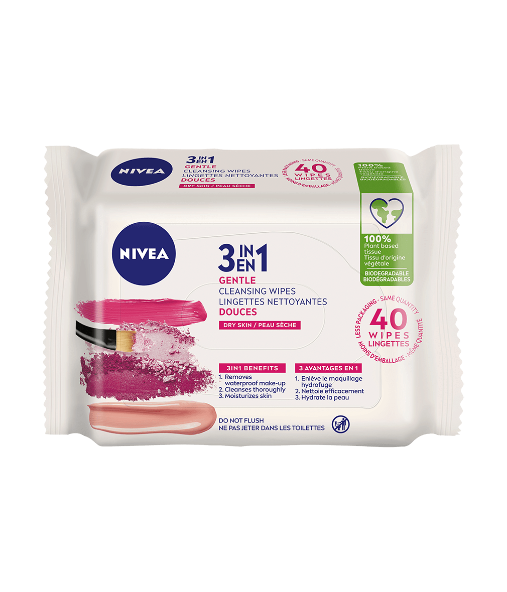 3-IN-1 BIODEGRADABLE DRY SKIN CLEANSING WIPES