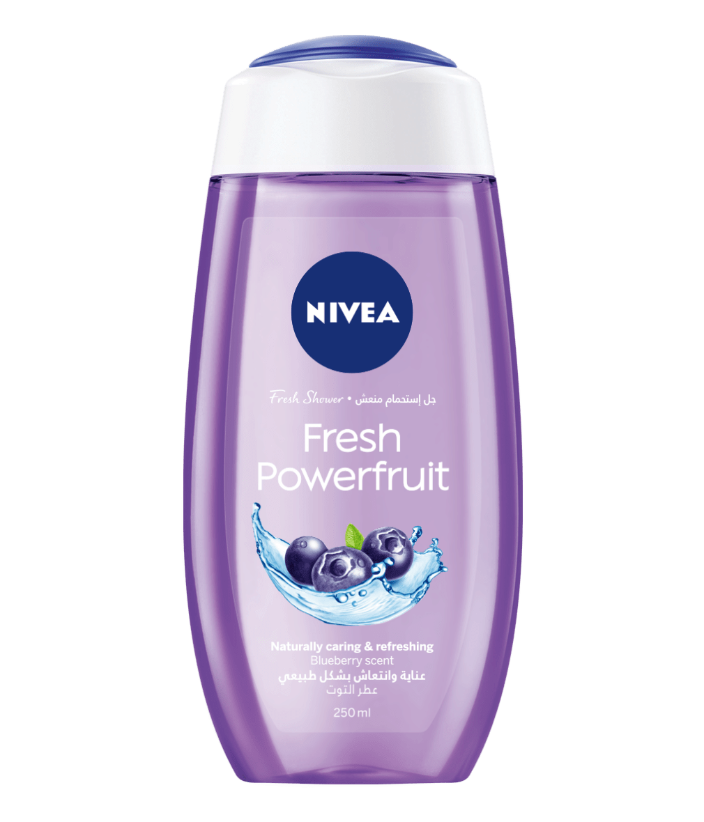 81069 Nivea Fresh Powerfruit shower gel 250ml clean packshot bi-lingual