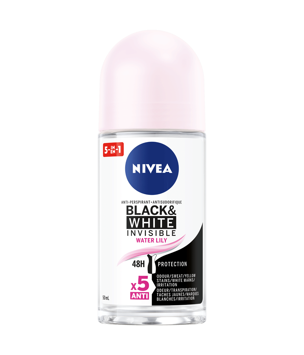 BLACK & WHITE INVISIBLE WATER LILY ANTI-PERSPIRANT ROLL-ON