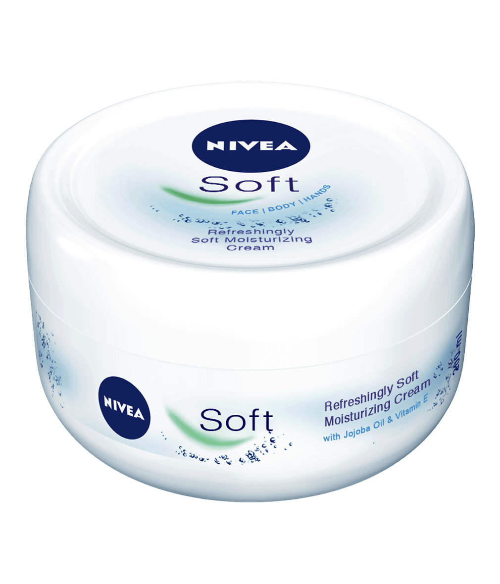 NIVEA Soft Light Moisturizer Cream, with Vitamin E & Jojoba Oil for Face,  Hands and Body, 100 ml