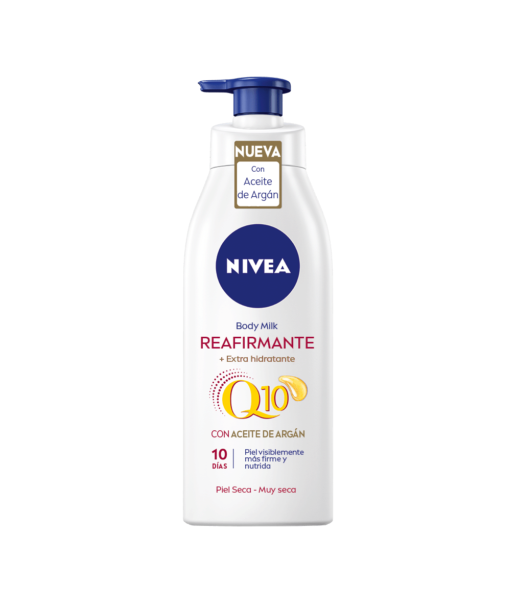 NIVEA Q10 Body Milk Reafirmante con Aceite de Argan